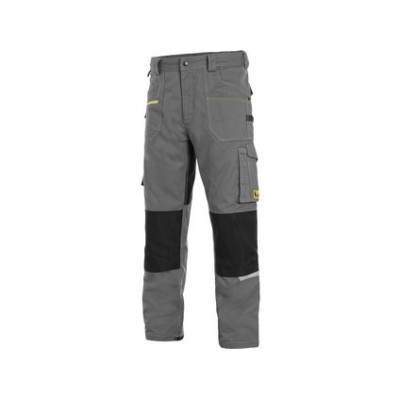 Pánske montérkové nohavice CXS STRETCH, šedo-čierna